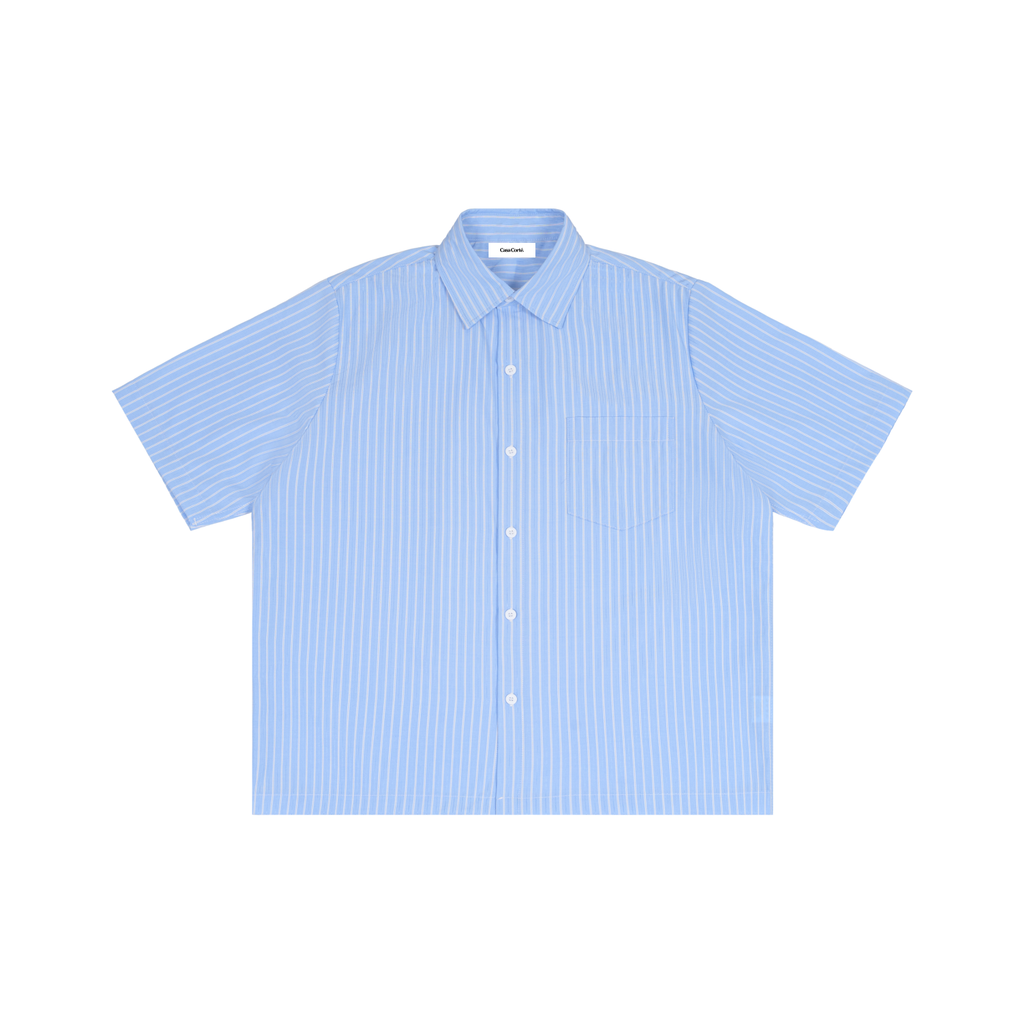 Casa Corte Striped Boxy Short Sleeve Shirt